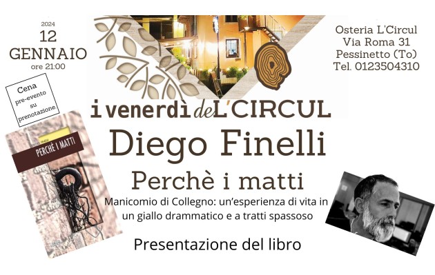 12 gennaio 2024 - Presentazione del libro Perchè i Matti di Diego Finelli
