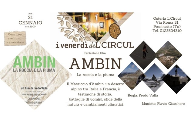 31 Gennaio 2025 - AMBIN - la roccia e la piuma - proiezione documentario