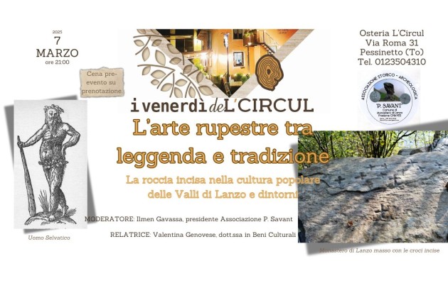 7 Marzo 2025 - L'arte rupestre tra leggenda e tradizione - la roccia incisa nella cultura popolare delle Valli di Lanzo