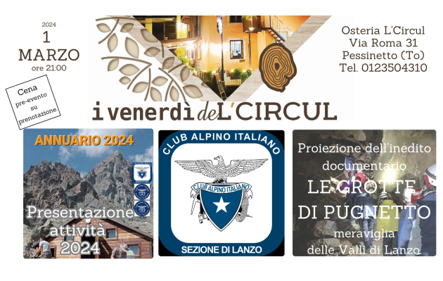 1 Marzo 2024 - CAI Lanzo - Presentazione attività 2024