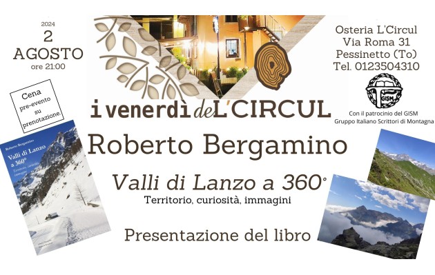 2 Agosto 2024 - Roberto Bergamino - Valli di Lanzo a 360° - presentazione del libro
