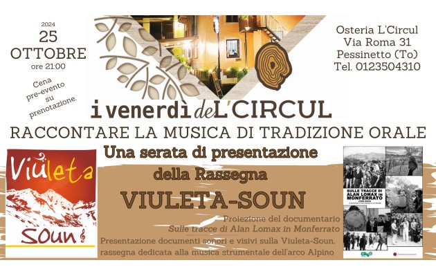 25 Ottobre 2024 - Viuleta Soun - Presentazione delle rassegna