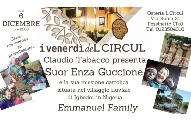 6 Dicembre 2024 - Claudio Tabacco presenta Suor Enza Guccione e la sua missione in Nigeria