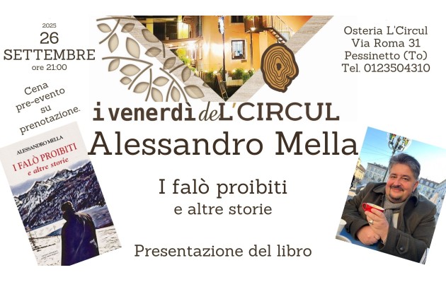 26 Settembre 2025 - Alessandro Mella - I falò proibiti e altre storie - presentazione del libro