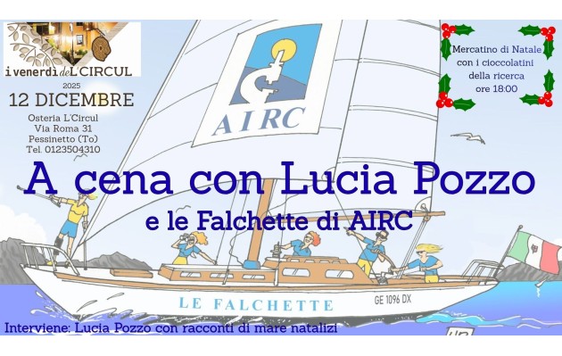 12 Dicembre 2025 - A cena con Lucia Pozzo e le Falchette di AIRC