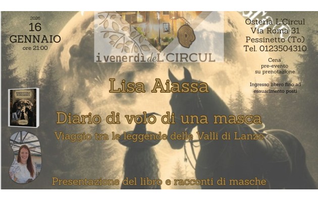 16 Gennaio 2026 - Lisa Aiassa - Diario di volo di una masca - presentazione del libro