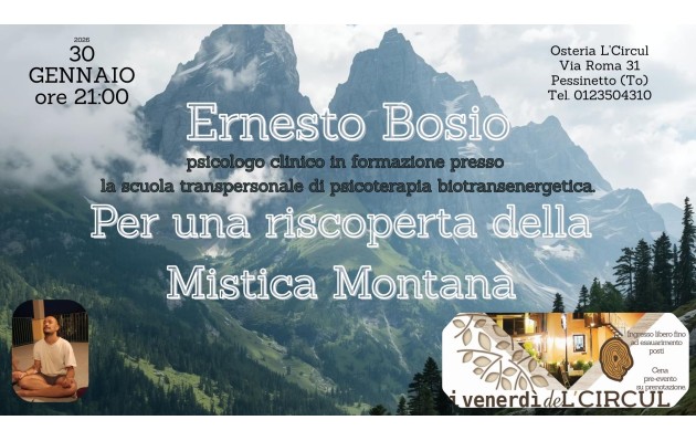 30 Gennaio 2026 - Ernesto Bosio: Per una riscoperta della Mistica Montana