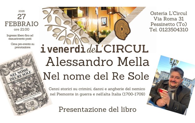27 Febbraio 2026 - Alessandro Mella - Nel nome del Re Sole - Presentazione del libro