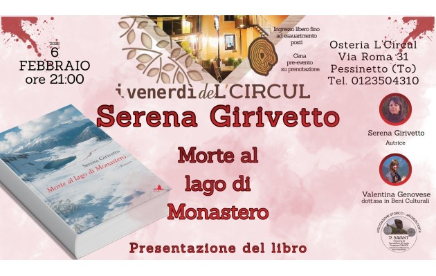 6 Febbraio 2026 - Serena Girivetto - Morte al lago di Monastero - Presentazione del libro