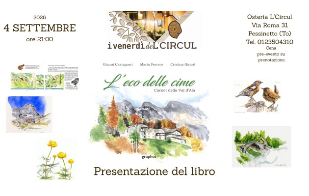 4 Settembre 2026 - L'eco delle cime - Carnet della Val d'Ala