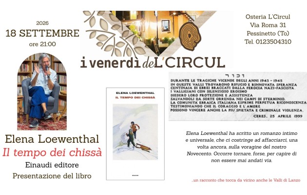18 Settembre 2026 - Elena Loewenthal - Il tempo dei chissà - Einaudi editore - presentazione del libro
